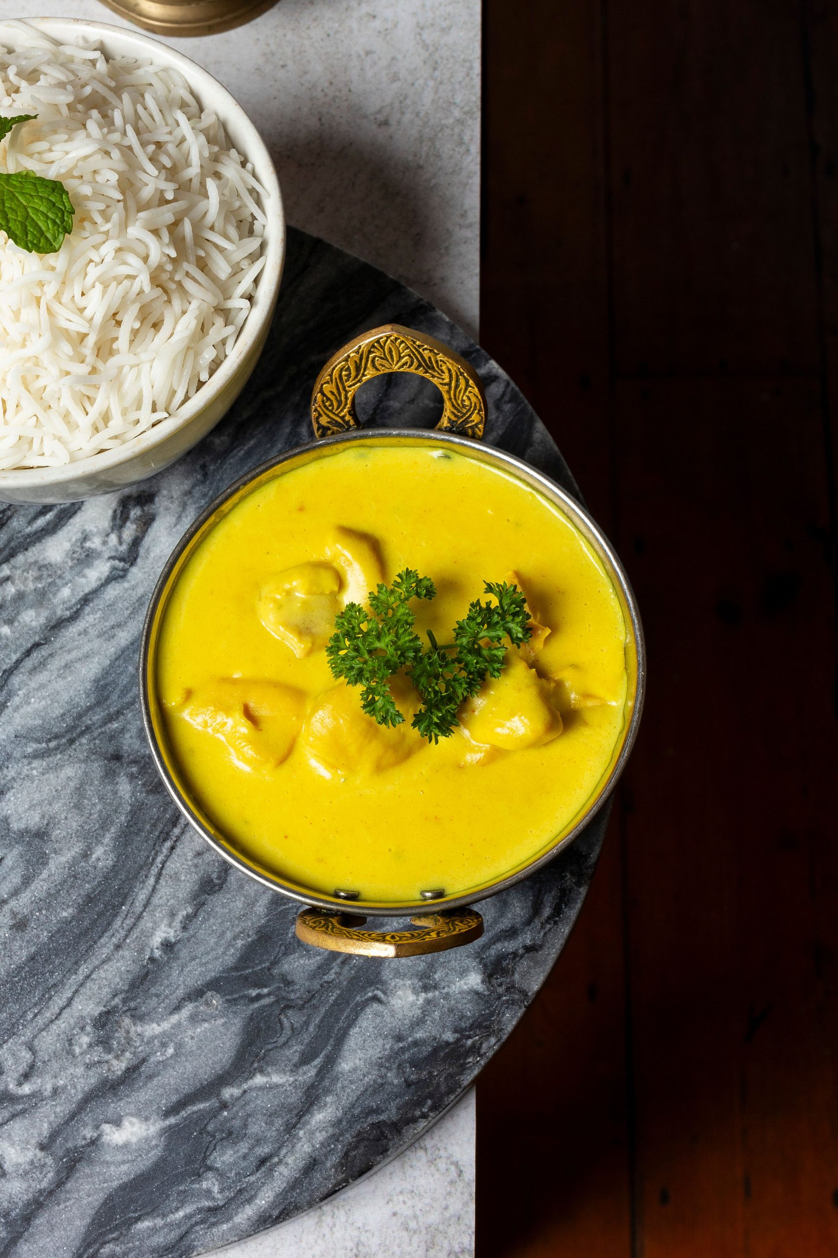 Punjabi style Butter Chicken with naan at Kebabish Durban